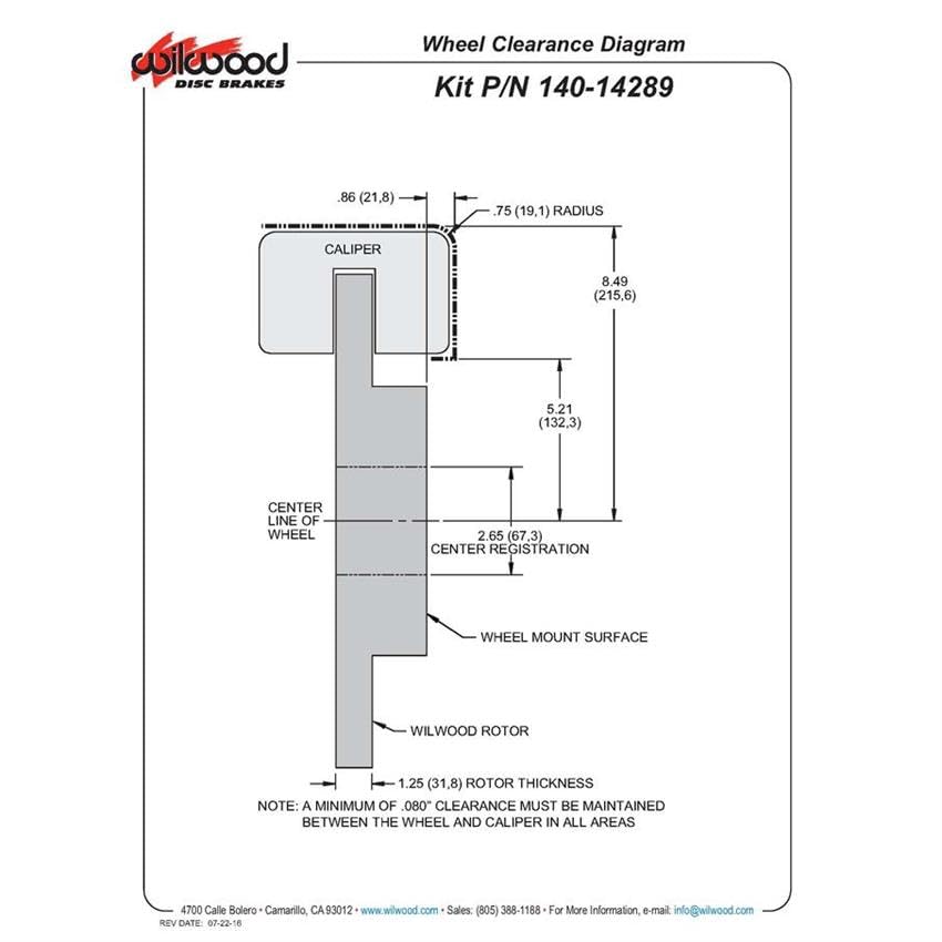 Brake Kit Wilwood 14014289