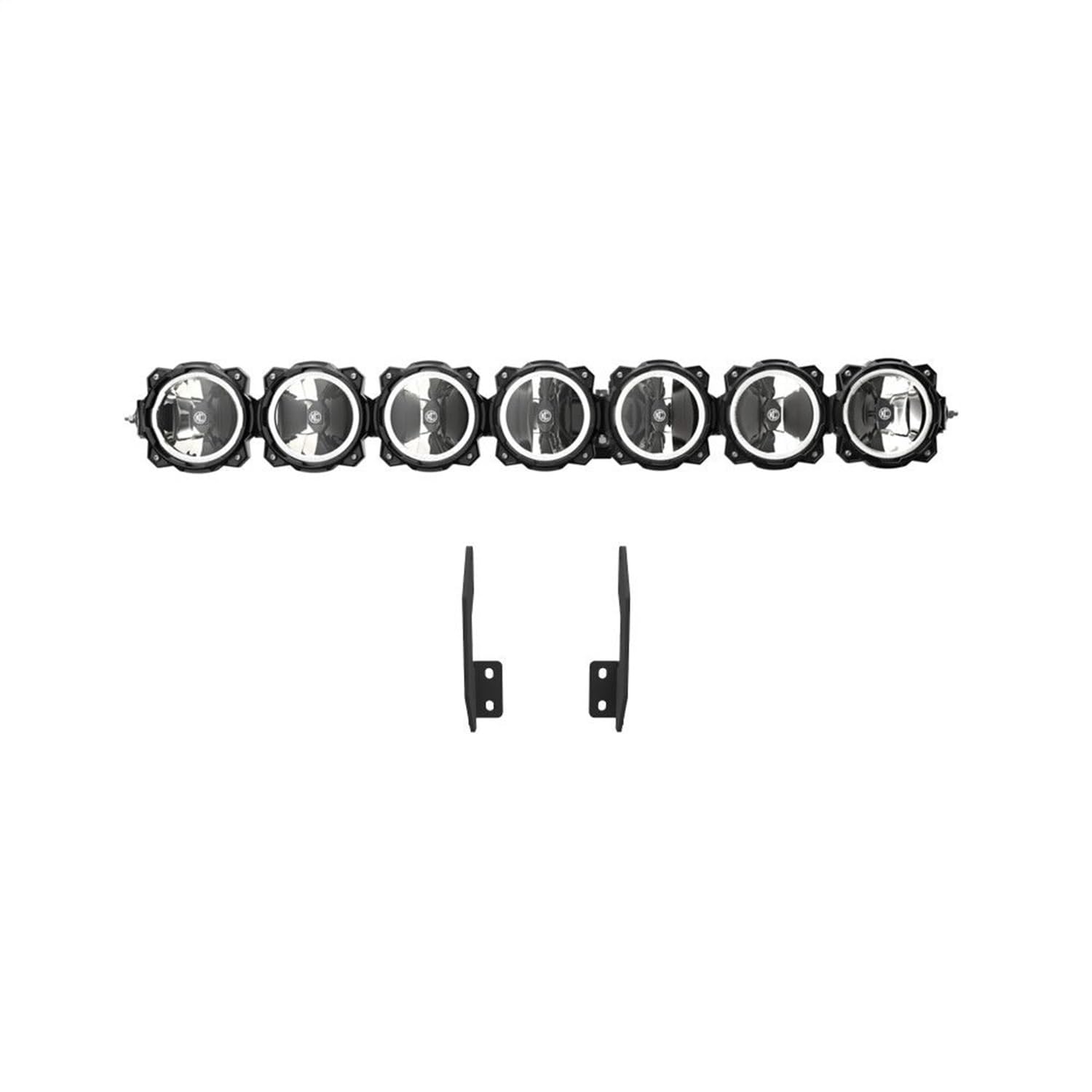 KC Hilites 7-Light Pro6 Gravity® LED Bar Kit - Front Bumper - GEN3 2011-2016 Ford Super Duty