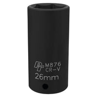 1/2-Inch Drive Performance Tool M876 6pt Impact Socket, 26mm