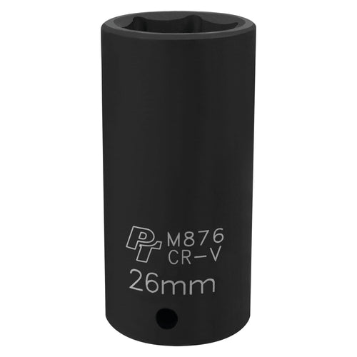 1/2-Inch Drive Performance Tool M876 6pt Impact Socket, 26mm