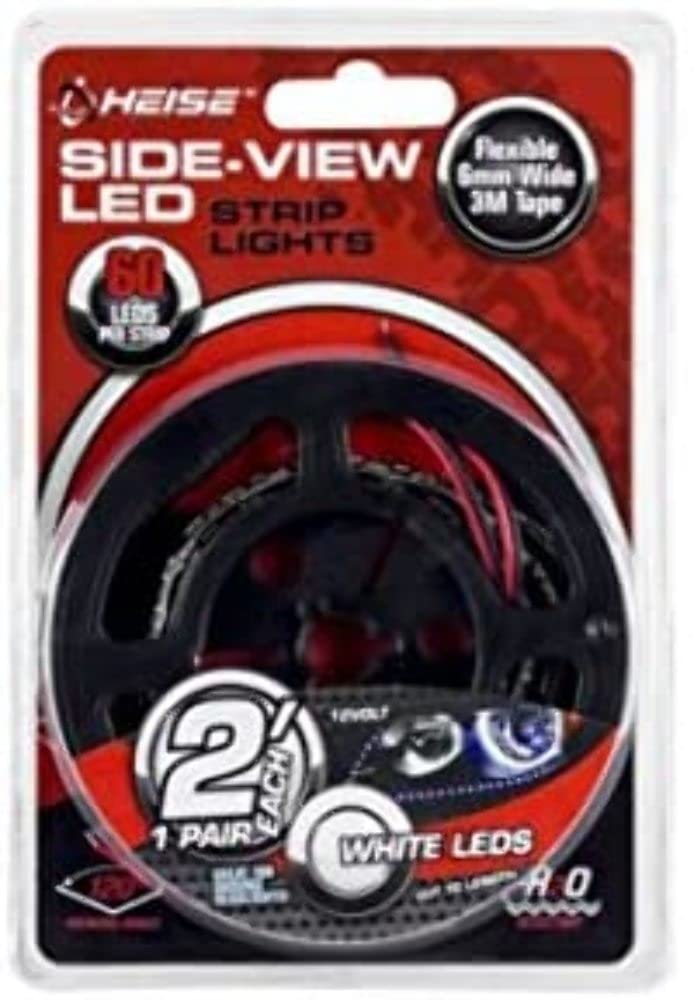 24 Inch Heise White Sideview LED Pair - Retail Pack (H-WSV)