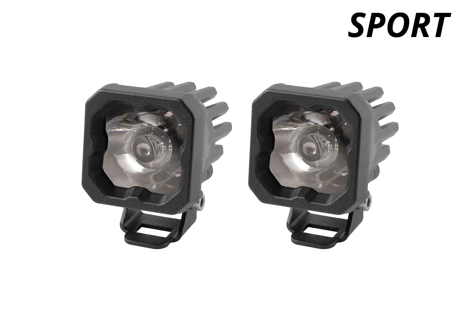 Diode Dynamics SSC1 Sport Standard White LED Pod (pair), Spot w/Amber Backlight