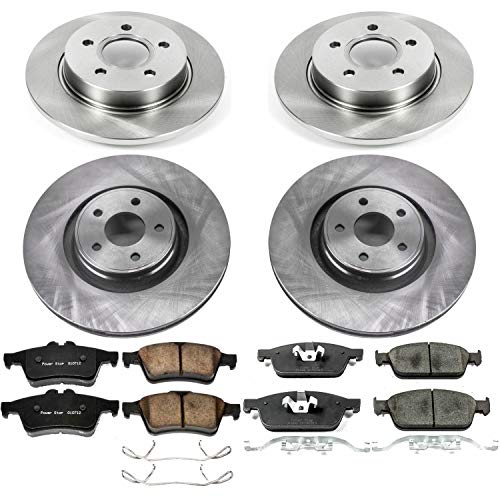 Power Stop KOE7232 Front and Rear Replacement Brake Kit-OE Brake Rotors & Ceramic Brake Pads