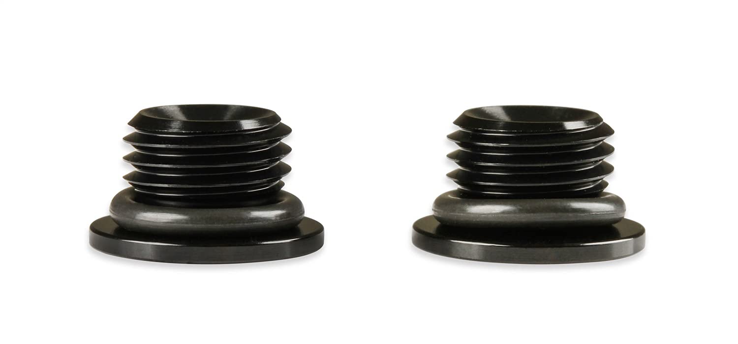 Black Earl's -6An Low Profile Port Plug, 2Pk