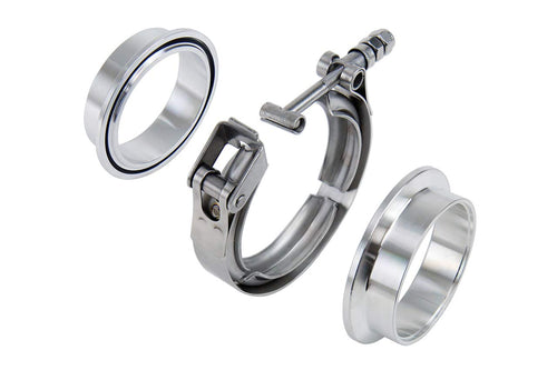 Stainless Steel HPS Performance 2-1/2" (63mm) V Band Clamp Kit, Aluminum Flanges, NBR O-Ring, Quick Release