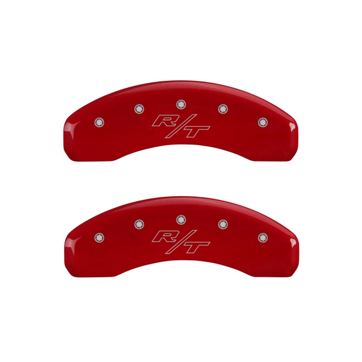MGP 12088SCBRRD Caliper Covers Block & Challenger Red Caliper Covers - Engraved Front & Rear44; Set of 4