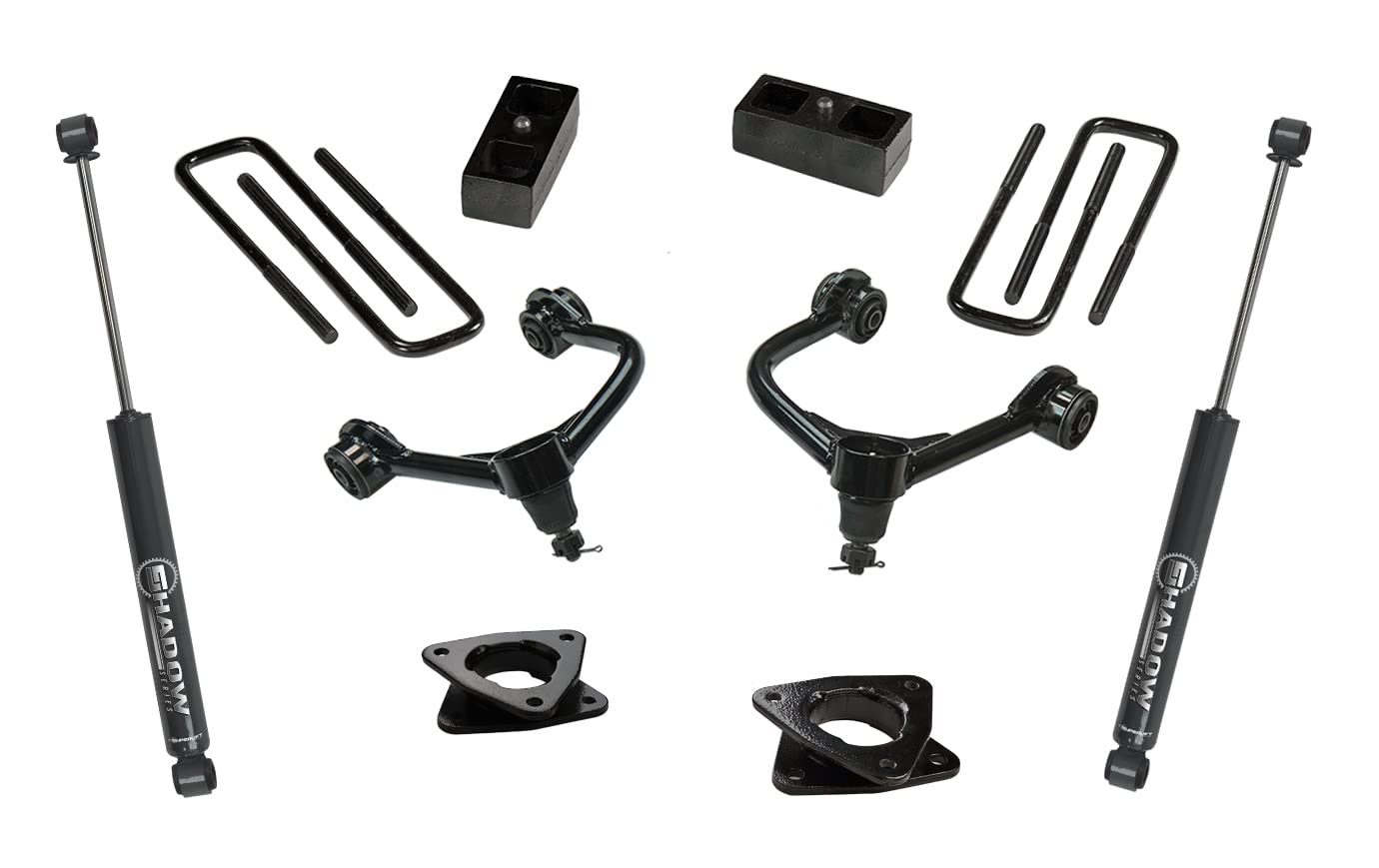 SUPERLIFT SUSPENSION RealTruck 3" Lift Kit for Nissan Titan | Complete Lift Kit with Rear Shadow Series Shocks & Front Upper Control Arms | 6210 | Fits 2004-2024 Nissan Titan