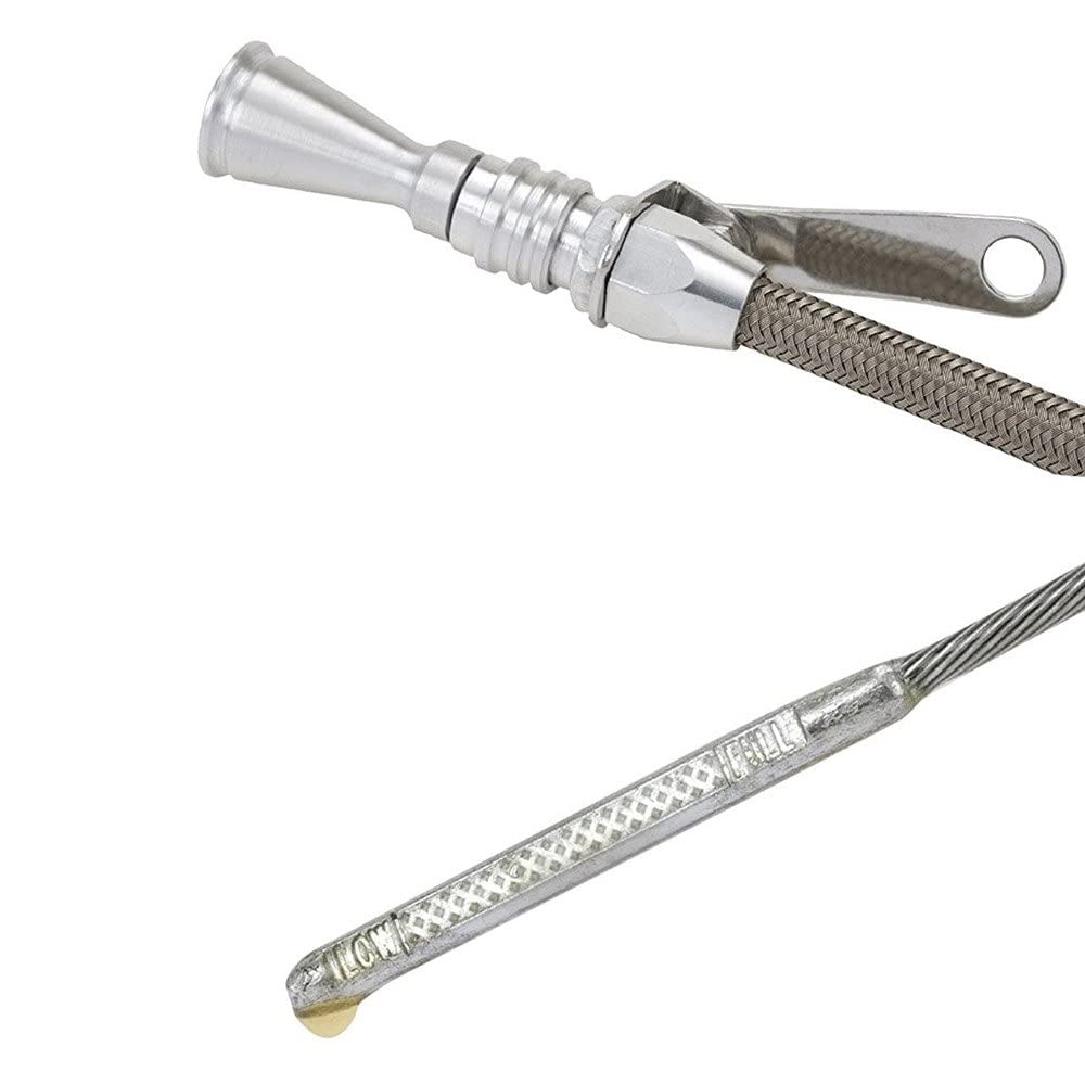 Lokar Anchor-Tight Brite Flexible Engine Dipstick with Lock for Transmission Chevy Small Block
