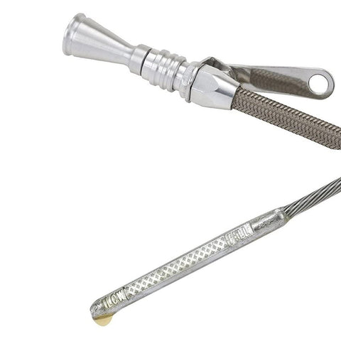 Lokar Anchor-Tight Brite Flexible Engine Dipstick with Lock for Transmission Chevy Small Block