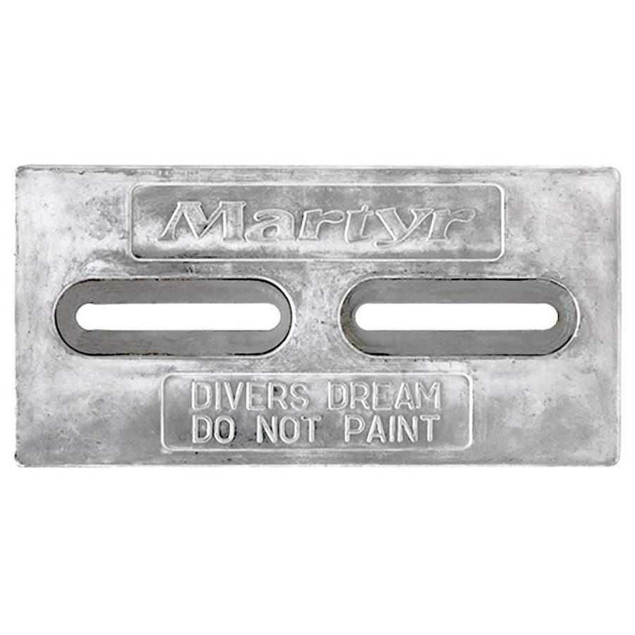 Martyr Anodes, Aluminum CMDIVERA Pleasurecraft Divers Dream Slotted Bolt-On Hull Anode (12 in x 6 in x 0.5 in) – Marine Boat Sacrificial Anode for Saltwater & Brackish Corrosion Protection