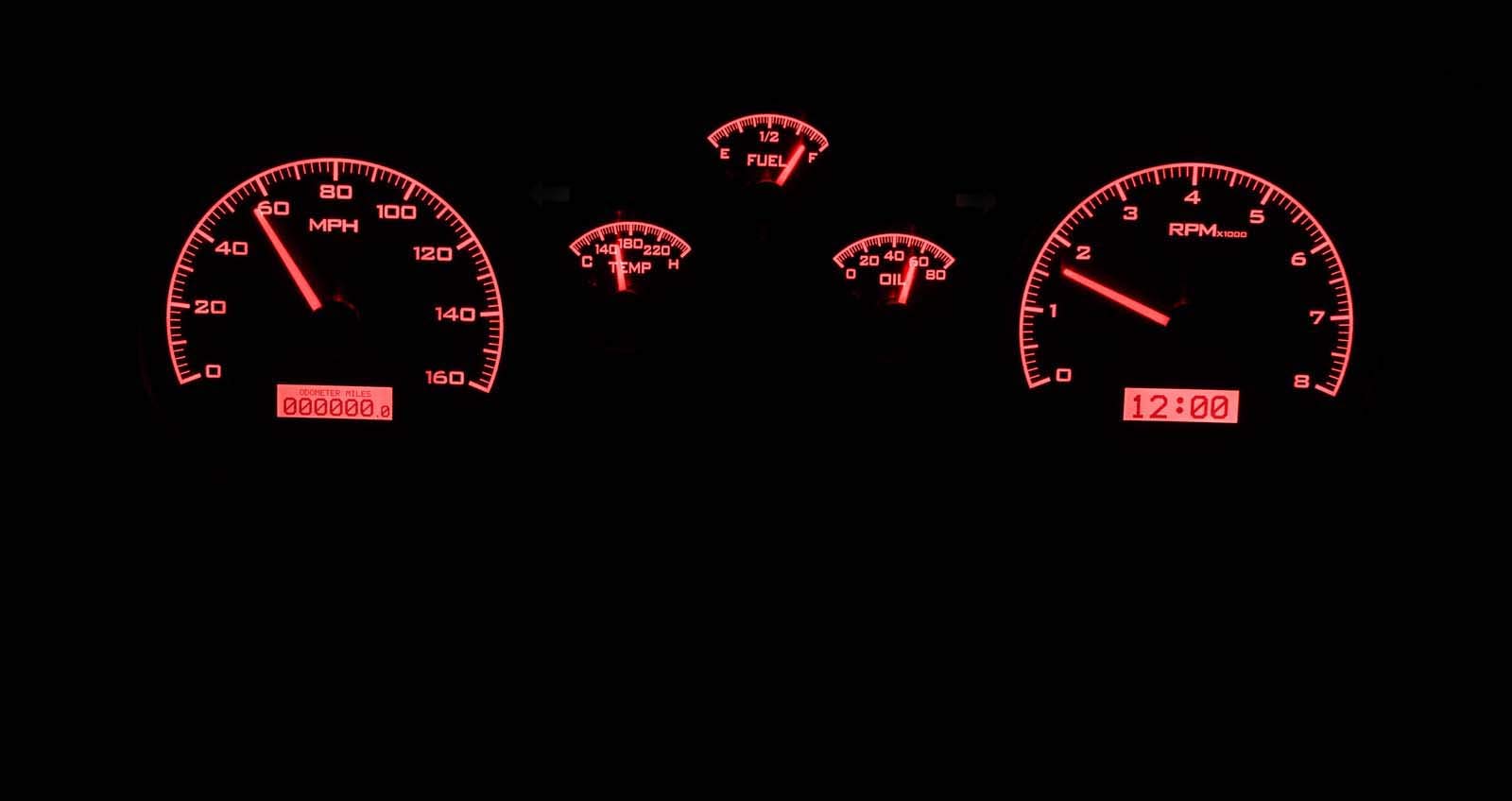 Chevy Camaro VHX System, Carbon Fiber Face - Red Display 1982-89
