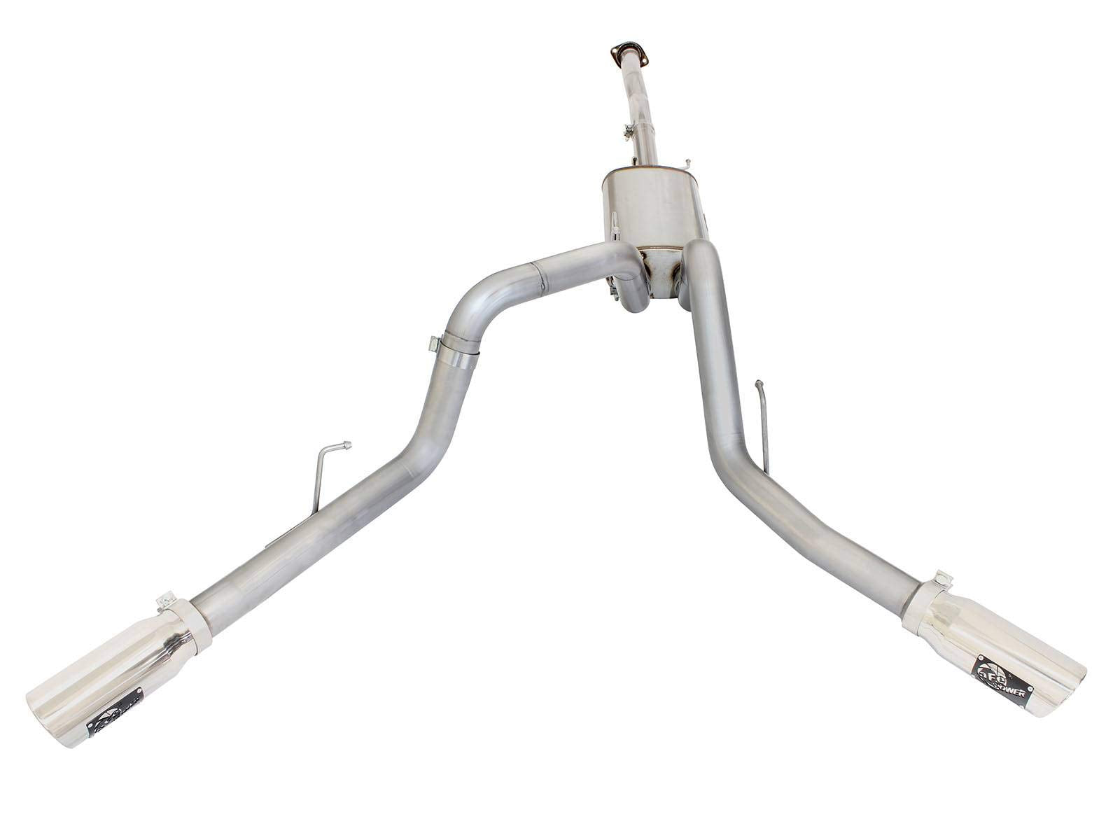 MACH Force-Xp aFe Power 3" SS Dual Side-Exit Cat-Back Exhaust System with Polished Tips