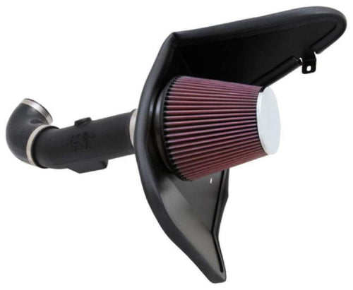 Cold Air Intake System K&N: High-Flow Air Filter, Increase Performance & Acceleration: Compatible with 2012-2015 Chervolet: Camaro, 57-3078