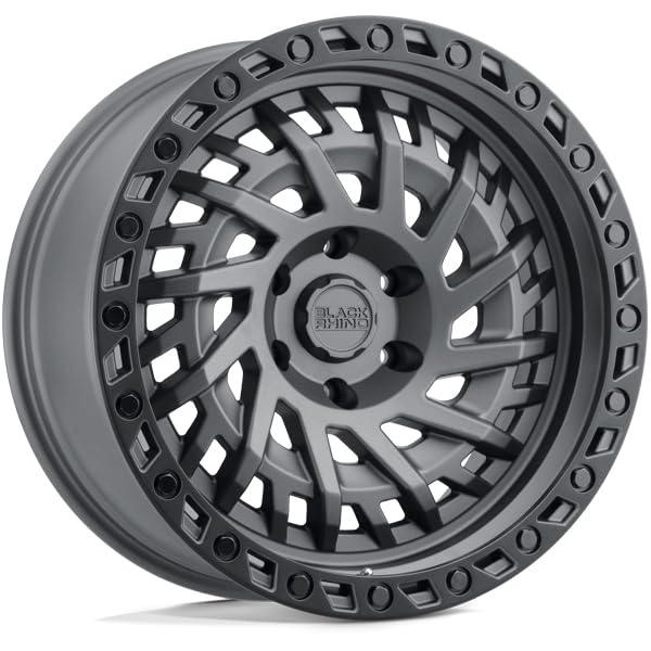 Black Rhino SHREDDER Hard Alloys 17X9, 5X5.0, 5, 0mm MATTE GUNMETAL W/ BLACK RING - 1790SHD005127G71