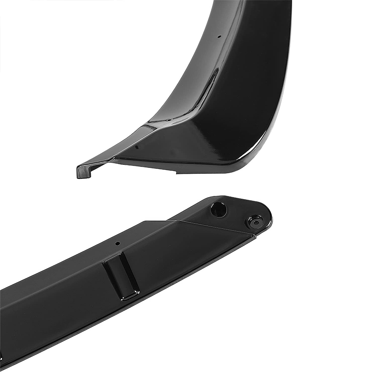 Glossy Black PP Spec-D Tuning Front Bumper Lip Spoiler Body Kit 3PC Compatible with 2017-2018 Ford Fusion