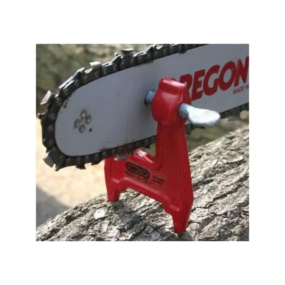 Oregon Pocket Stump Vise for Filing Chainsaw Chains, Provides Secure Set-up on Any Tree Stump (26368A), Red