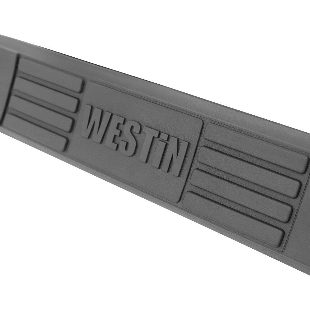 Westin E-Series 23-3715 3 Round Nerf Bars fits 2014-2019 Silverado Sierra 1500 (Rocker Mount) 2015-2019 Silverado Sierra 2500 3500 Double Cab (Exc Diesel) Black Pair