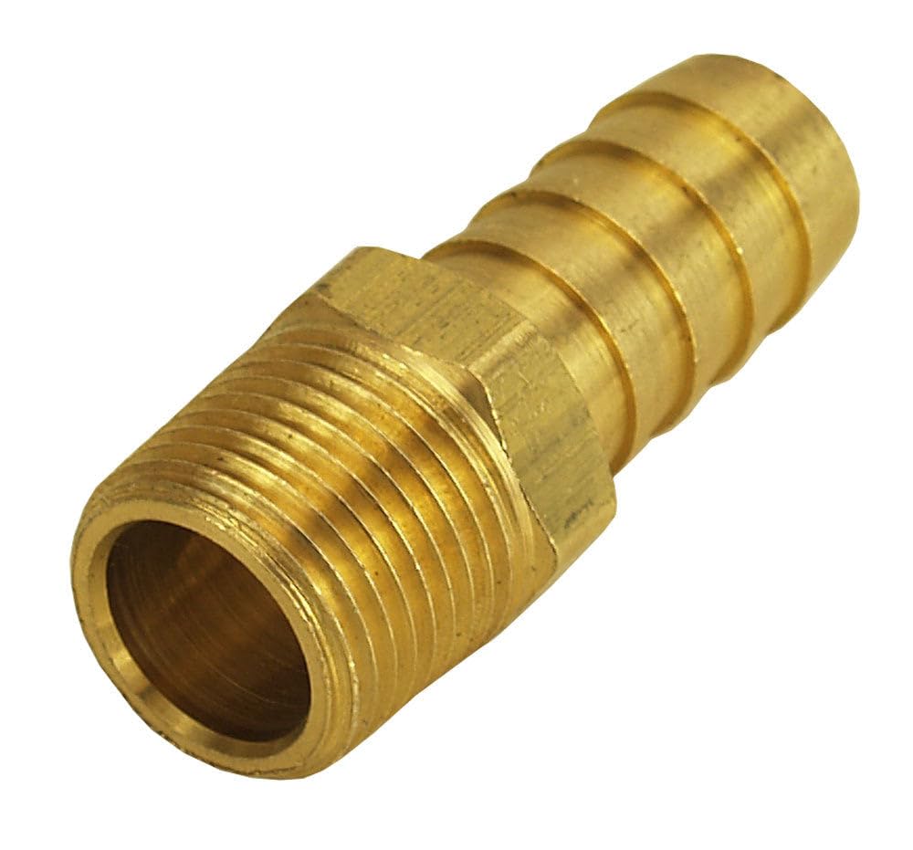 3/8" NPT Male Derale x 1/2" Straight Hose Barb Fitting