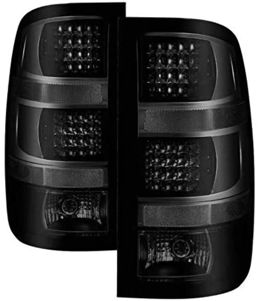 Tail Light Xtune ALT-JH-GS07-LED-BSM (GMC Sierra 1500 07-13 2500HD/3500HD 07-14 (does not fit 3500HD Dually Models) LED s - Black Smoked)