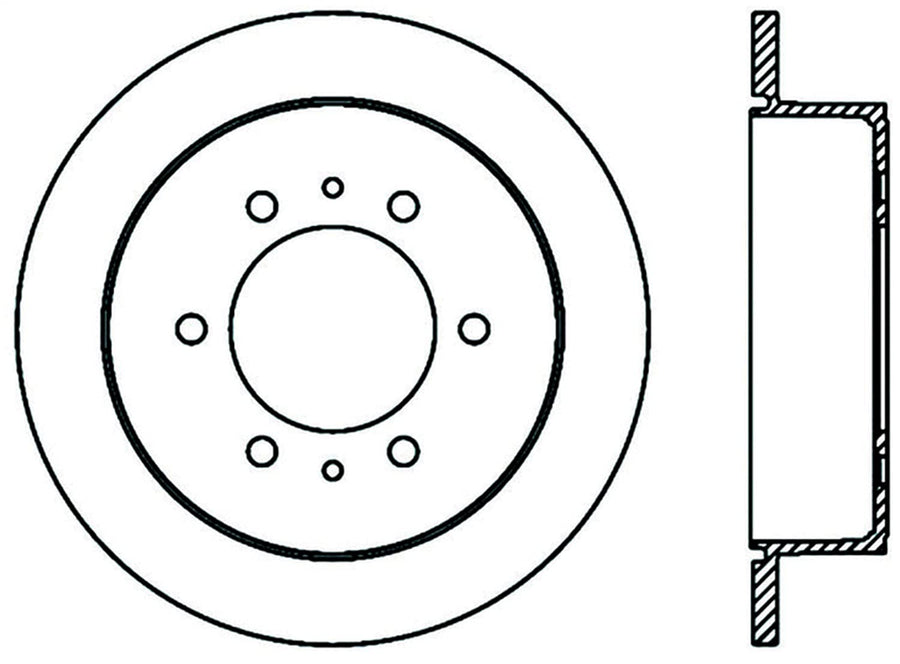 Rear Right StopTech 128.69002R Sport Cross Drilled Brake Rotor