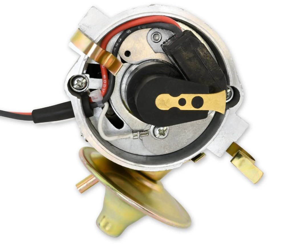 PerTronix D177600 Plug and Play Flame-Thrower Electronic Ignition Distributor with Ignitor Technology, Compatible with British Engines 6 Cylinder, Vacuum Advance Cast