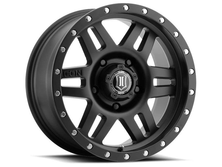 ICON Alloys Six Speed, 17 x 8.5/6 x 135, Satin Black, 6mm Offset, 5" BS, 1417856350SB