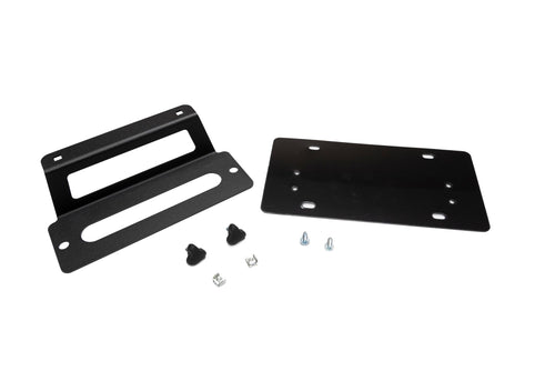 Hawse Fairlead License Plate Bracket - AEV EX/RX Front Bumper JL Wrangler/JT Gladiator