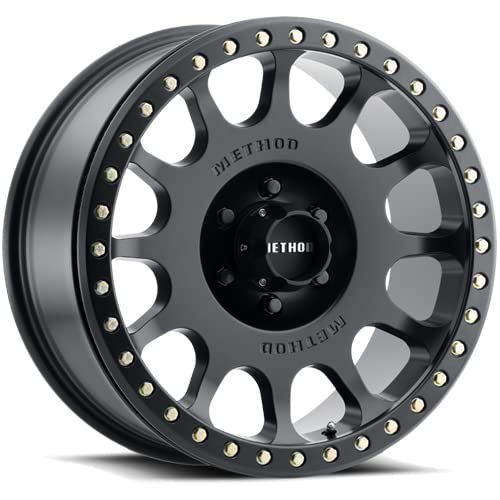 Method Race Wheels 105 Matte Black Beadlock 17x8.5" 6x135", 0mm offset 4.75" Backspace, MR10578516500B