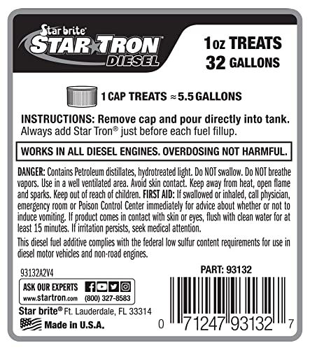 Star Tron Enzyme Fuel Treatment - Diesel Formula Super Concentrated - 32 oz