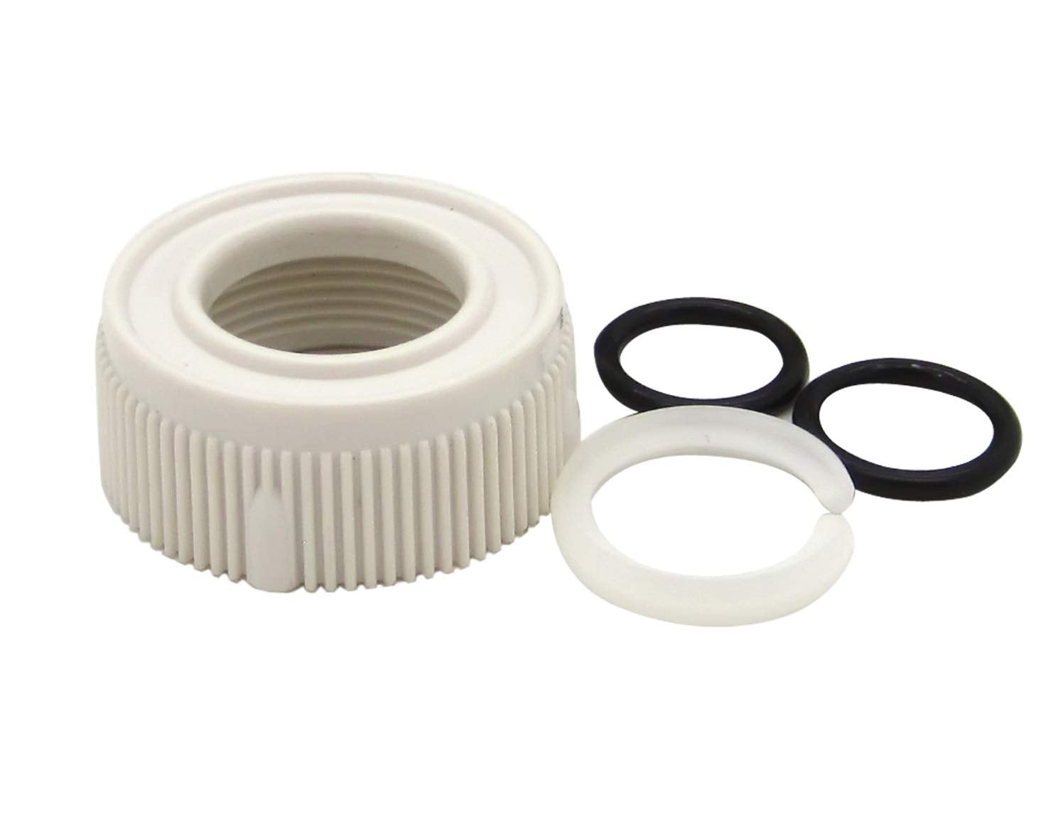 Dura Faucet RV Faucet DF-RK510-WT Spout Nut and Rings Replacement Kit (White)