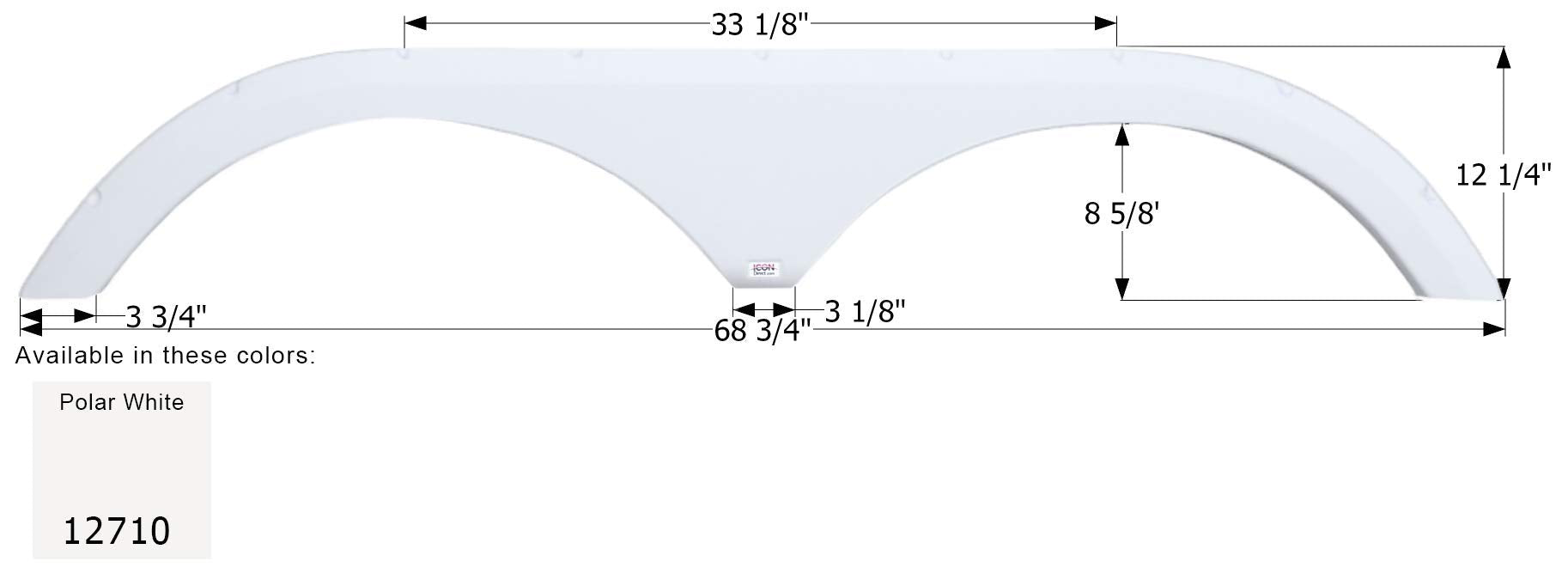 Fender Skirt ICON, Tandem, Starcraft, FS2710, Polar White