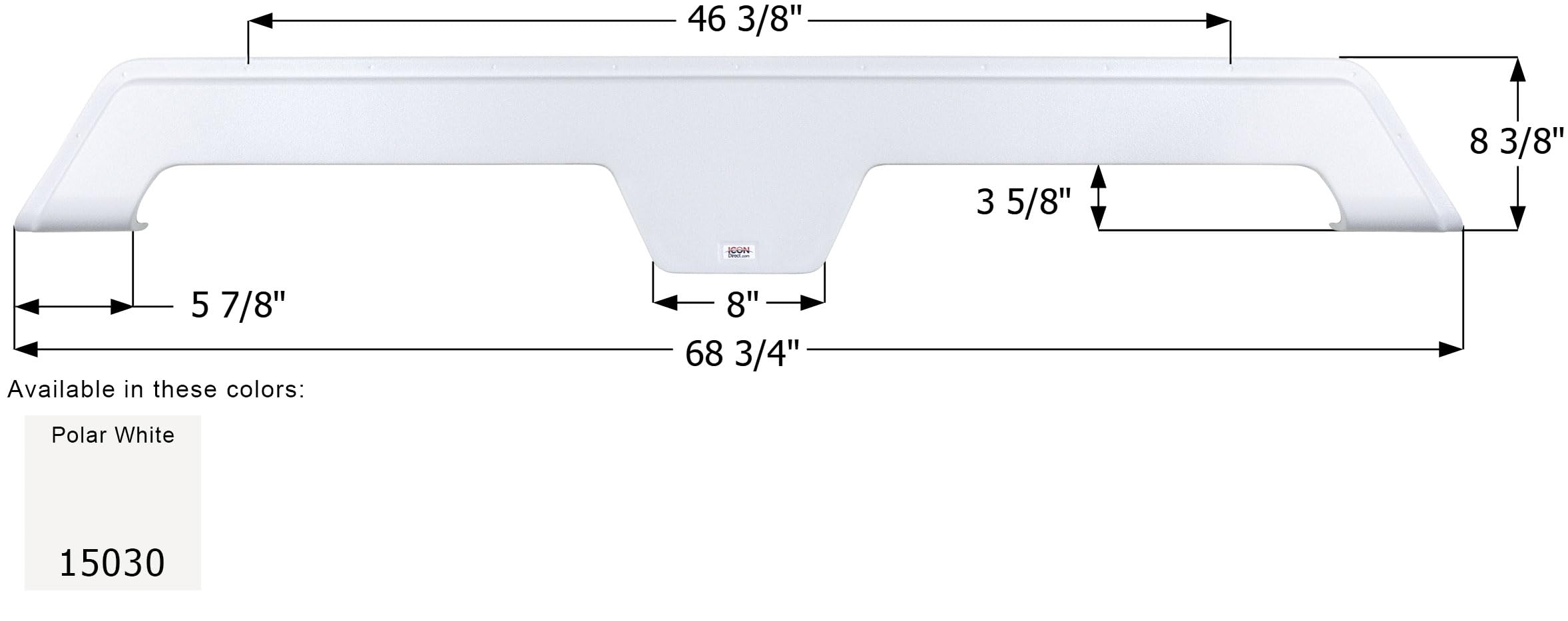 Fender Skirt ICON 15030, Kaddy Kruiser Tandem, FS5030, Polar White