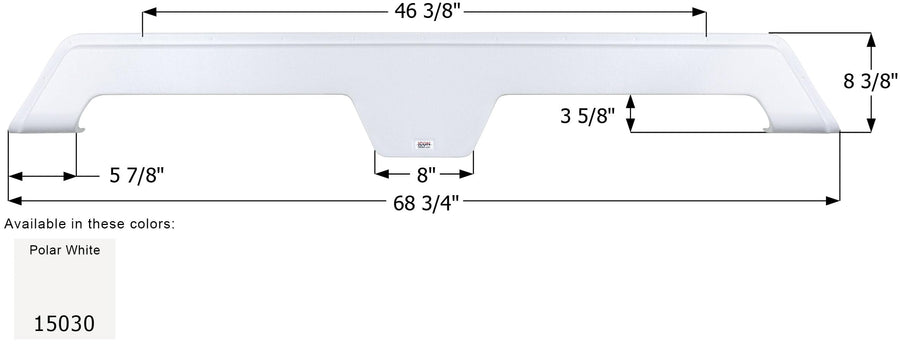 Fender Skirt ICON 15030, Kaddy Kruiser Tandem, FS5030, Polar White