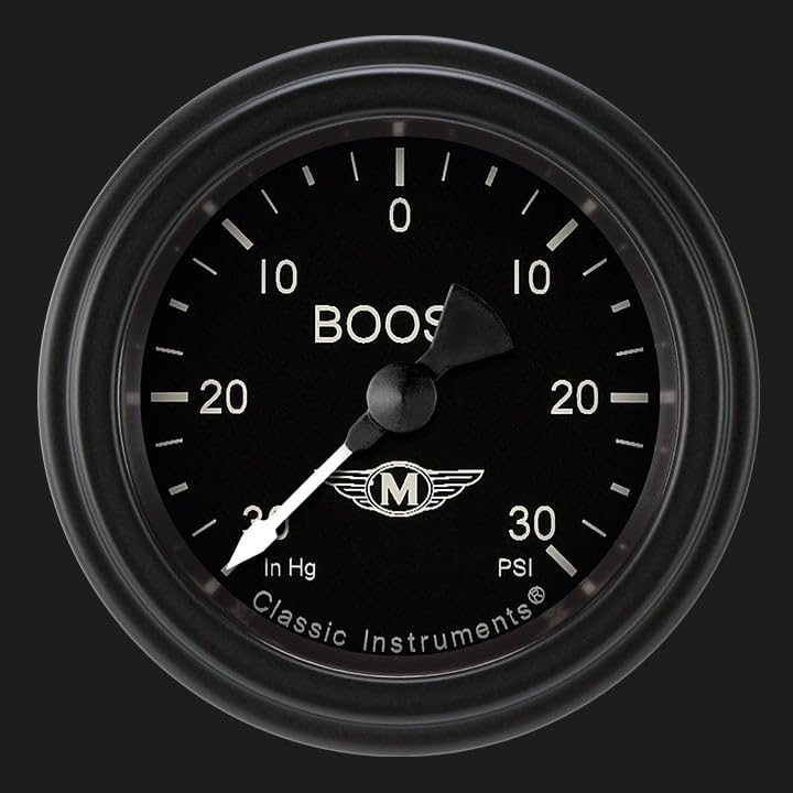 Moal Bomber Classic Instruments 2-1/8" Boost Vacuum Gauge Electric