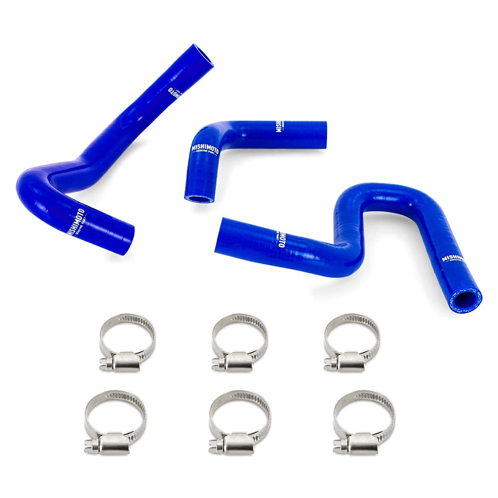 Mishimoto Silicone Heater Hose Kit MMHOSE-4RUN34-96HHBL Compatible With Toyota 4Runner 3.4L 1996-2002 W/O Rear Heater, Blue