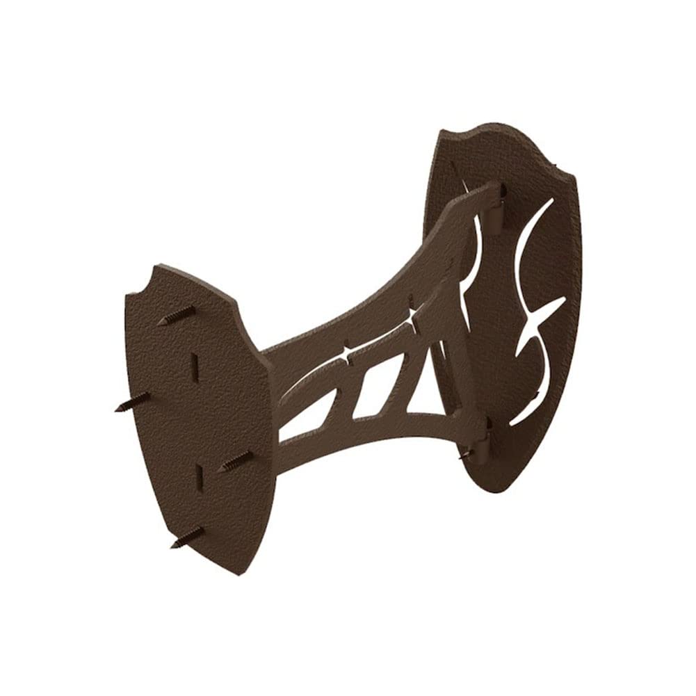 Skull Hooker Dual Shoulder Mount Small/Medium Game Steel Powder-Coated with 8-inch Swing Arm, Brown
