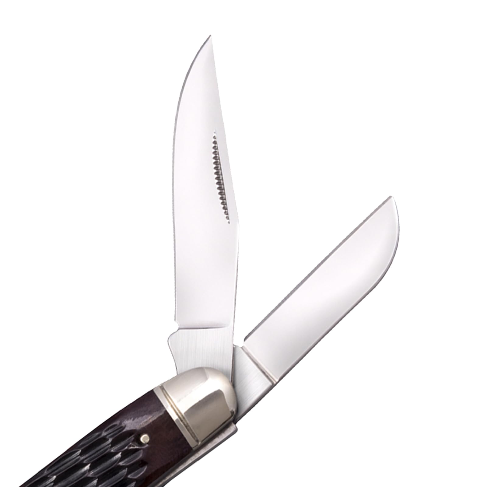Cold Steel Stockman Gentlemen's Versatile Practical Durable Compact Pocket Folding Knife - 3 Blades; Jigged Bone Handle; Slip Joint Lock