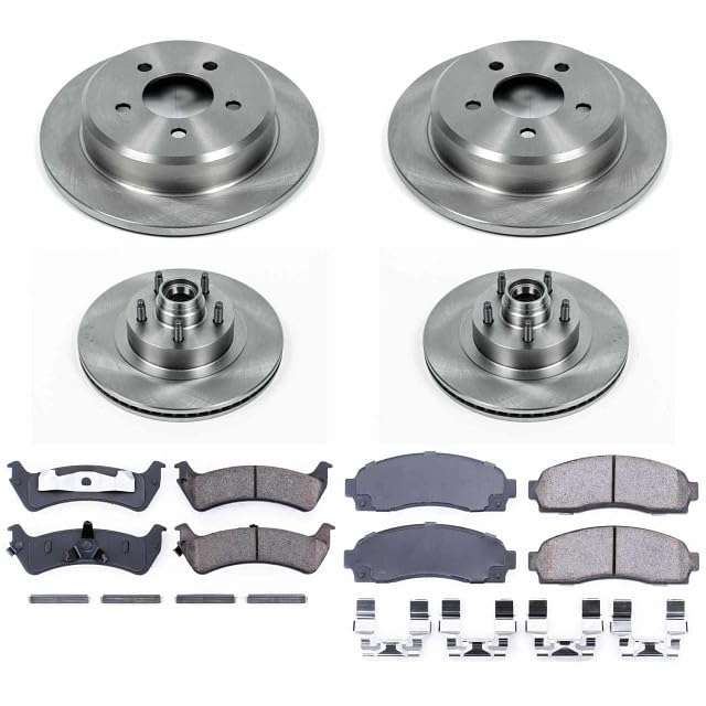Power Stop Autospecialty KOE4356 Front and Rear Replacement Brake Kit-OE Brake Rotors & Ceramic Brake Pads For Ford Explorer Sport 2001-2002 [Model Specific]