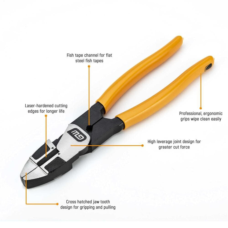 9.5 Inch GEARWRENCH Dipped Handle Linesman Plier - 82181-06