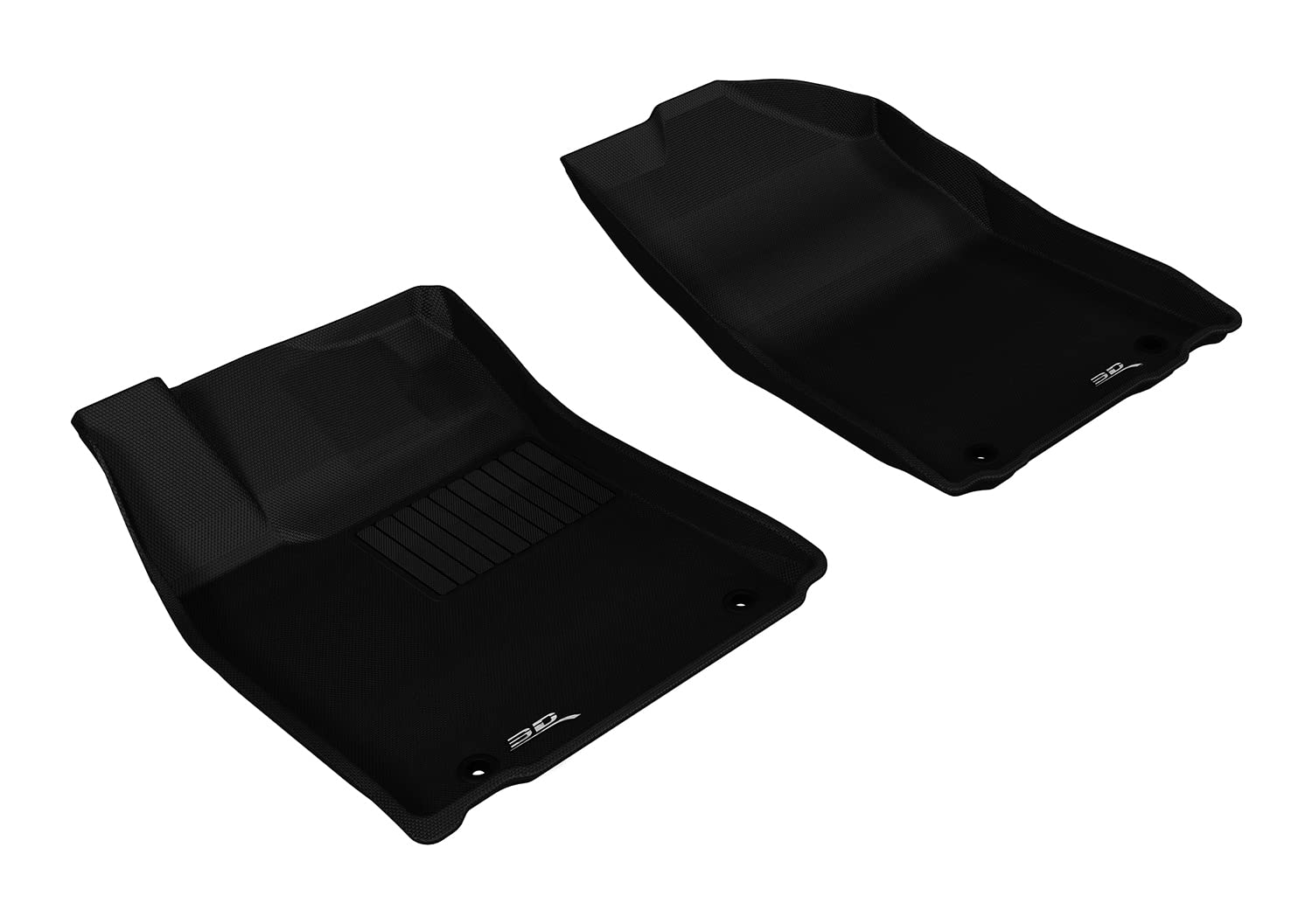 3D MAXpider Custom Fit Front Row All-Weather Floor Mat for Select Lexus ES/ ES Hybrid Models - Kagu Rubber (Black)