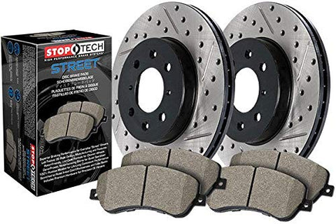 Rear Stoptech 938.33540 Axle Pack, Drilled & Slotted