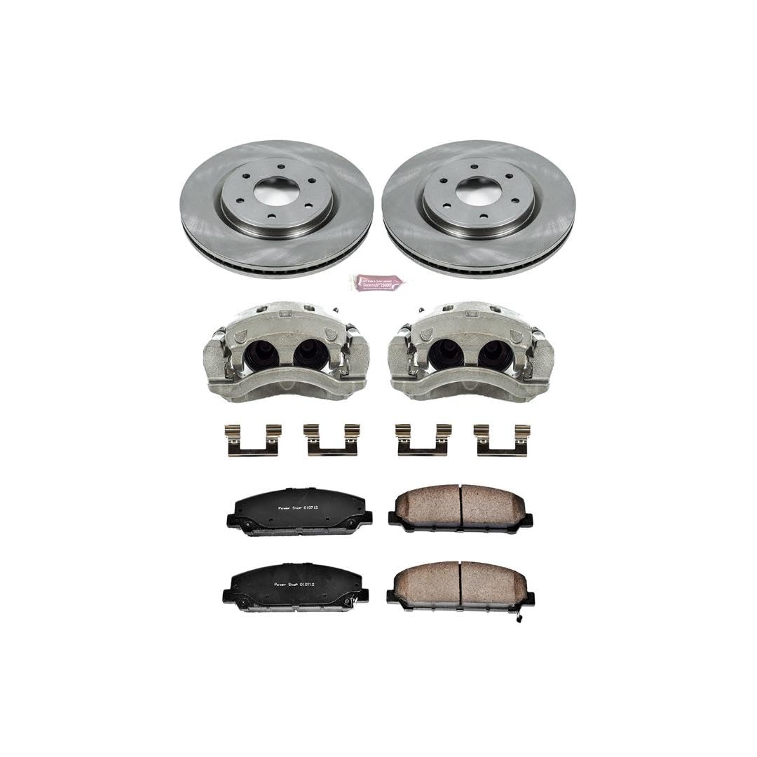 Power Stop KCOE2909 1-Click OE Replacement Brake Kit with Calipers For INFINITI QX56 2006-2007, Nissan Armada 2006-2007 [Model Specific]