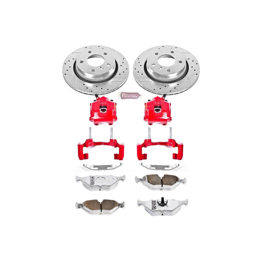 Power Stop Rear KC877-26 Z26 Street Warrior Brake Kit BMW and 1 Rear Sensor Wire For BMW 3, BMW 3, BMW 325Ci, BMW 325i, BMW 3, BMW 328i [Model Specific]