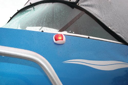 NaviLED Hella 980520501 '0520 Series' Multivolt White 8-28V DC 2 NM Compact Stern Navigation Light with Clear Lens and Black Shroud