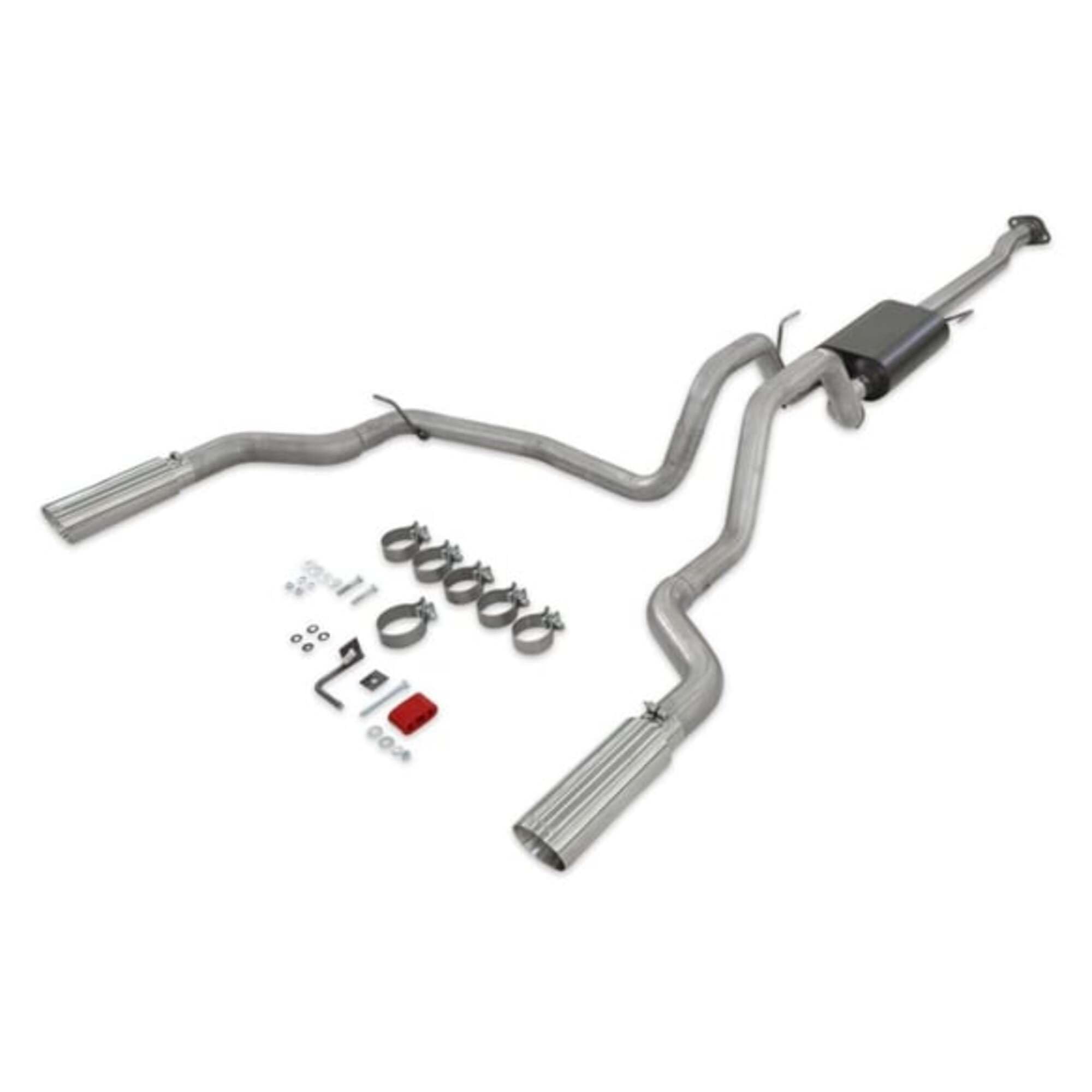 Force II Flowmaster Cat-Back Exhaust System Stainless Dual Exit Polished Tips 818147