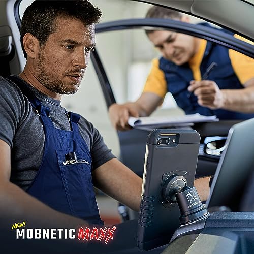 Mob Armor Maxx MobNetic - USA Assembled Magnetic Phone Holder for Car, Magnetic Car Phone Mount, 90-Degree Tilt, 360-Degree Rotation, Aluminum Metal, Compatible with iPhone & Android - Bronze