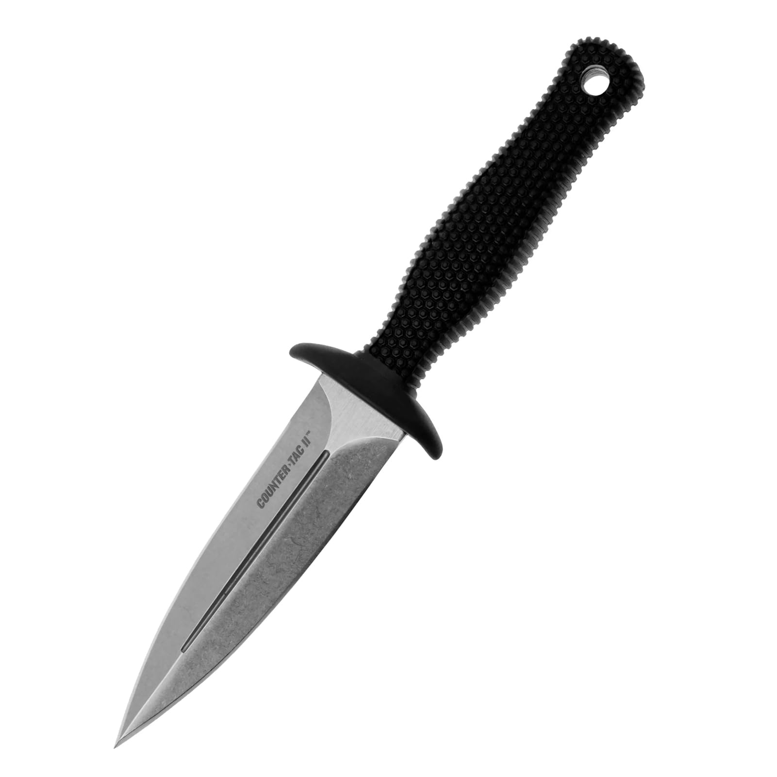 Cold Steel 3-3/8" Counter TAC II Japanese AUS8A w/Stonewash Finish Spear Point Fixed Blade Multi-Purpose Tactical Game Hunting Boot Knife, Kray-Ex Handle, Weather-Resistant Secure-Ex Sheath