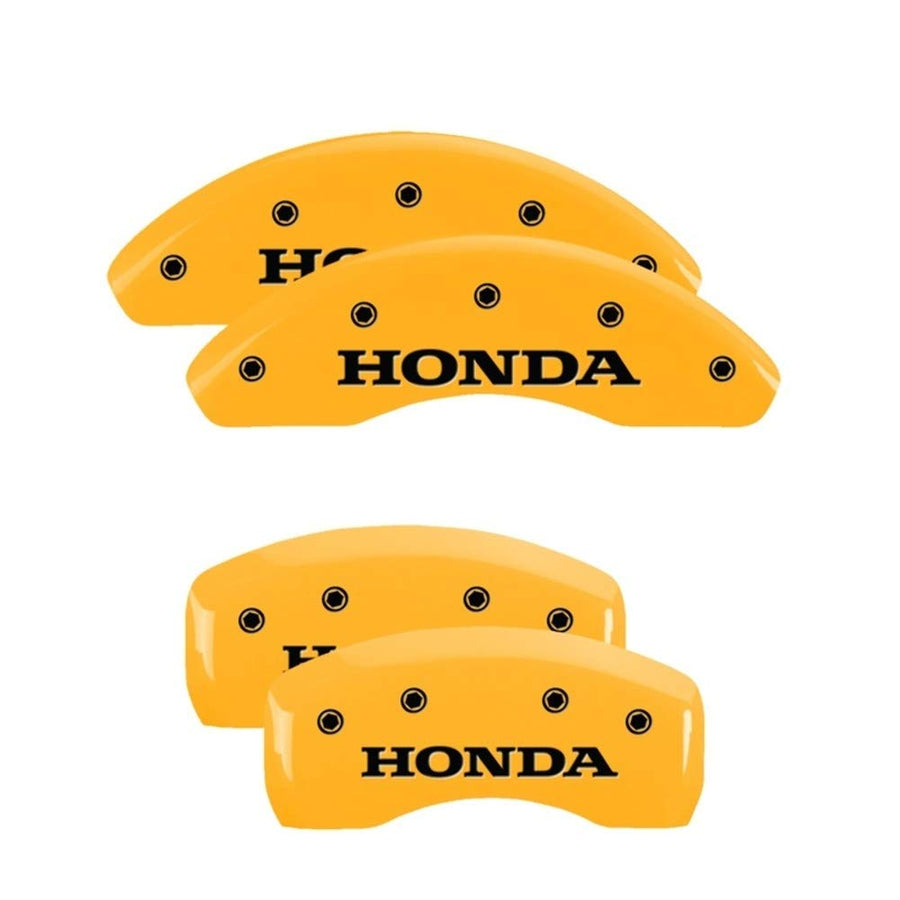 Honda MGP Caliper Covers 20226SHONYL Yellow Powder Coat Finish, Black Characters, Set of 4