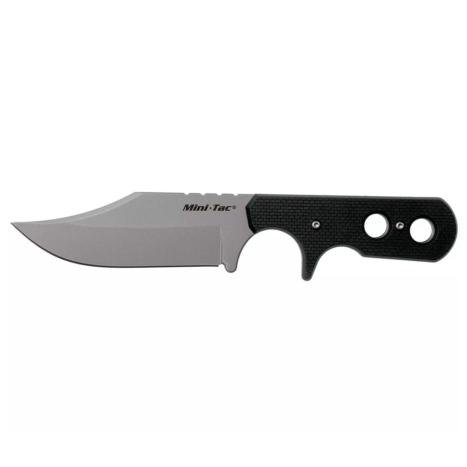 Cold Steel Mini Bowie Tac 3-5/8" Lightweight Durable 8Cr13MoV Stainless Steel Fixed Blade Clip Point Outdoor Hunting Utility Knife, Griv-Ex Handle, Secure-Ex Sheath - Boxed