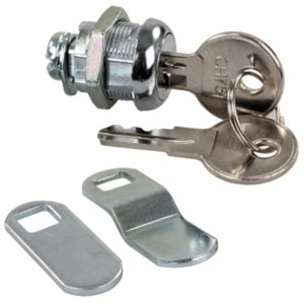 Compartment Door Key Lock JR Products 00305 Standard - 5/8", Silver